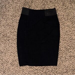 Sapphire Red Black Mini Pencil Skirt